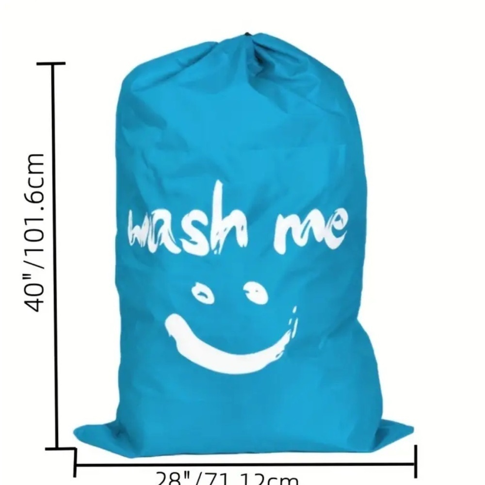 2 Pack XL Travel Laundry Bags Wash Me Dorm Storage Bags Teal Gray